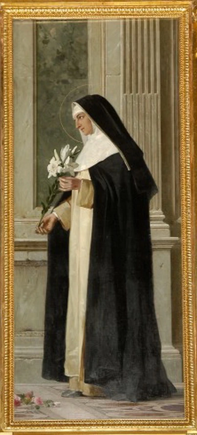 Ancona con Madonna e Santi - Santa Caterina, dettaglio, Genova